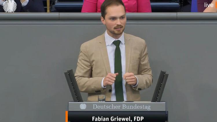 Bundestagsrede zur Förderung des Ehrenamts von Fabian Griewel